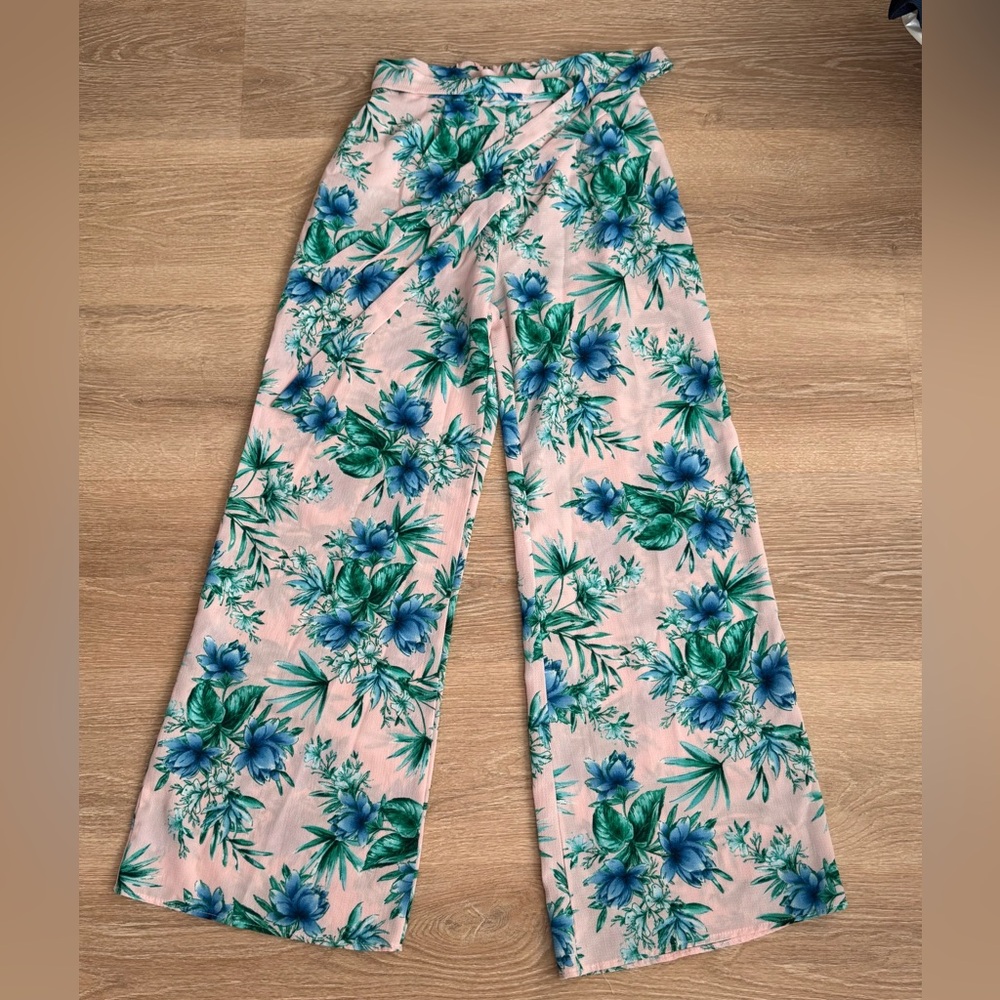 Floral Wide-Leg Pants